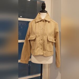 Fashion Nova Tan Blazer with Gold Accents